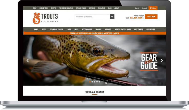 Desktop Screenshot of Trouts Fly Fishing