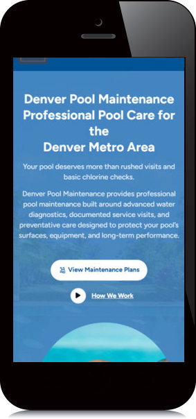 Mobile Screenshot of Denver Pool Maintenance
