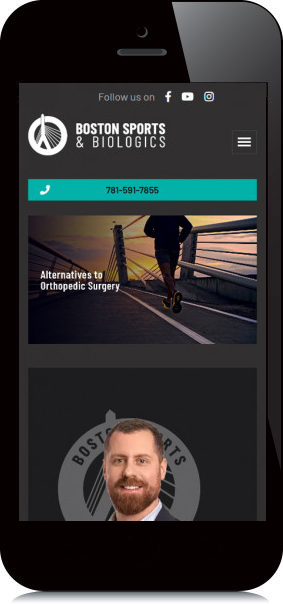 Mobile Screenshot of Boston Sports & Biologics