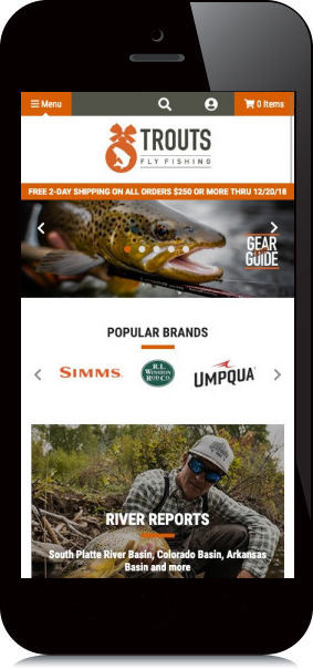 Mobile Screenshot of Trouts Fly Fishing