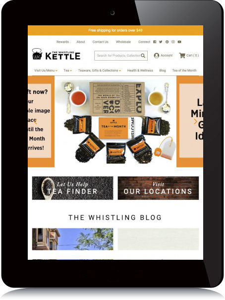 Tablet Screenshot of The Whistling Kettle