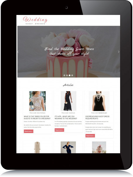 Tablet Screenshot of Wedding Guest Dresses
